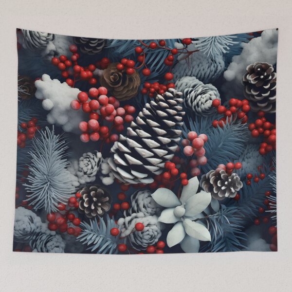 Item preview, Frosted Winter Berry and Pinecone Arrangement designed and sold by CharlieDesings.