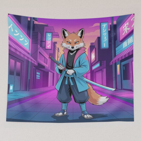 Item preview, Samurai Fox Warrior – Futuristic Ronin Fox Character Art designed and sold by Visualynx.