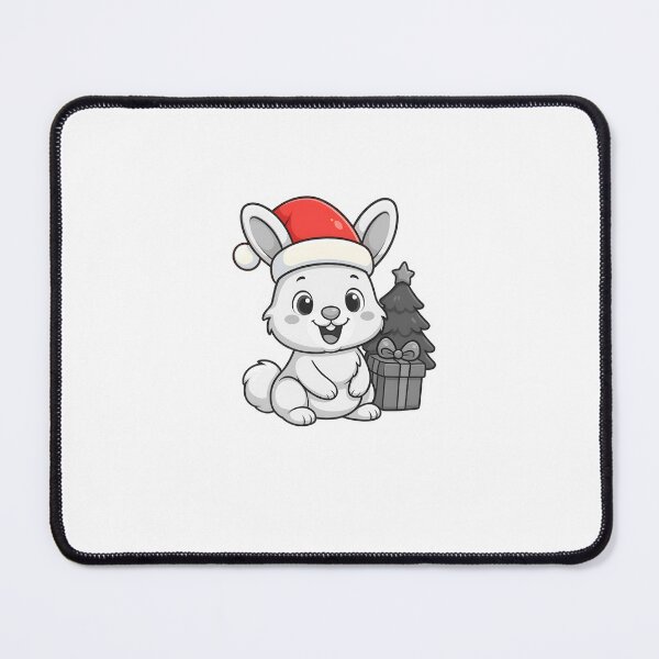 Item preview, black white vector bunny merry christmas cute animal illustration designed and sold by sabartgunpla.