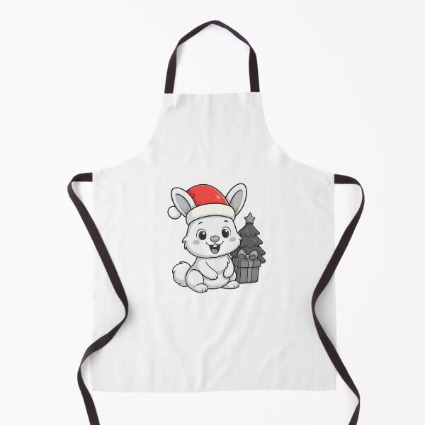 Item preview, black white vector bunny merry christmas cute animal illustration designed and sold by sabartgunpla.