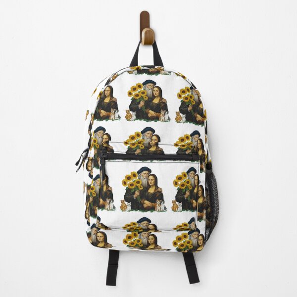 Item preview, Leonardo Da Vinci Mona Lisa and Sunflowers cats designed and sold by TeeARTHY.