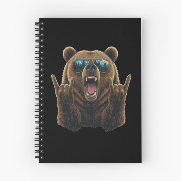 Item preview, Angry Grizzly Bear Rocking Out In Sunglasses designed and sold by TeeARTHY.
