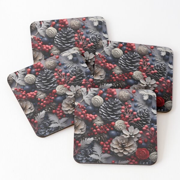 Item preview, Frosted Winter Berry and Pinecone Arrangement 02 designed and sold by CharlieDesings.