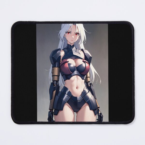 Item preview, Fierce Anime Demon Queen in Futuristic Armor | Sci-Fi Mecha Waifu designed and sold by iloveanimechibi.