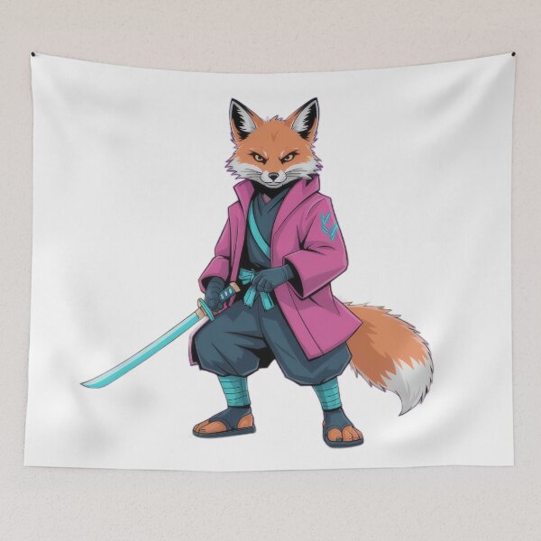 Item preview, Samurai Fox Warrior – Futuristic Ronin Fox Character Art designed and sold by Visualynx.