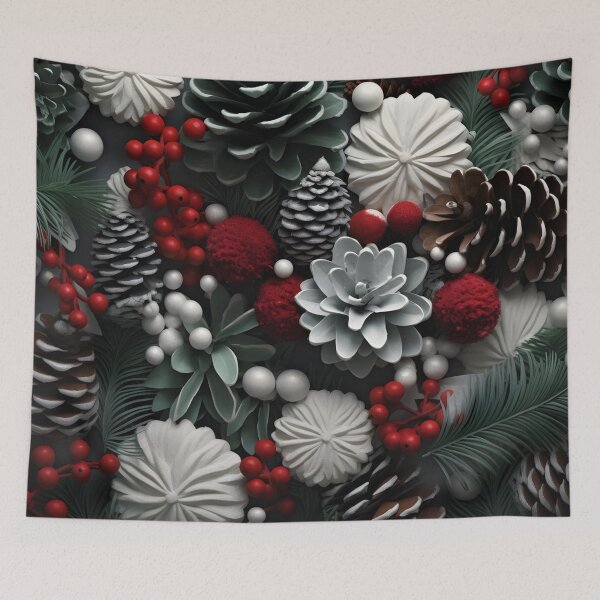 Item preview, Frosted Winter Berry and Pinecone Arrangement 03 designed and sold by CharlieDesings.