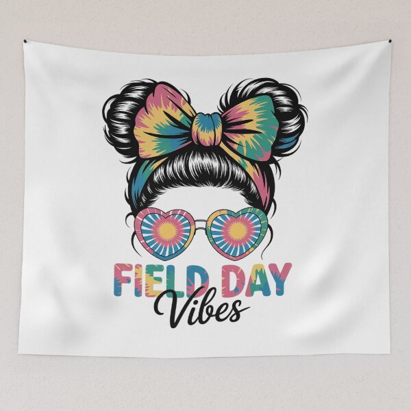 Item preview, Field Day Messy Bun Happy Field Day designed and sold by RayhendersonArt.