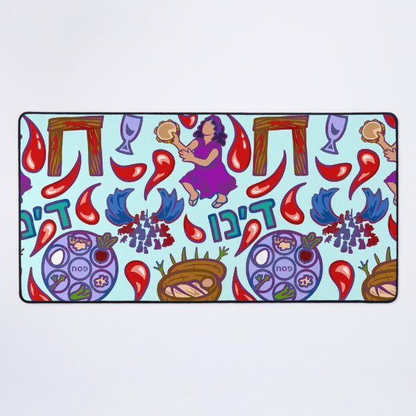 Item preview, Passover Tile 2025 - Beet + Lettuce Variation designed and sold by PeaceforIsrael.