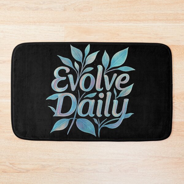 Item preview, Evolve Daily - Holographic Botanical Glow Typography designed and sold by MKreative Studio.
