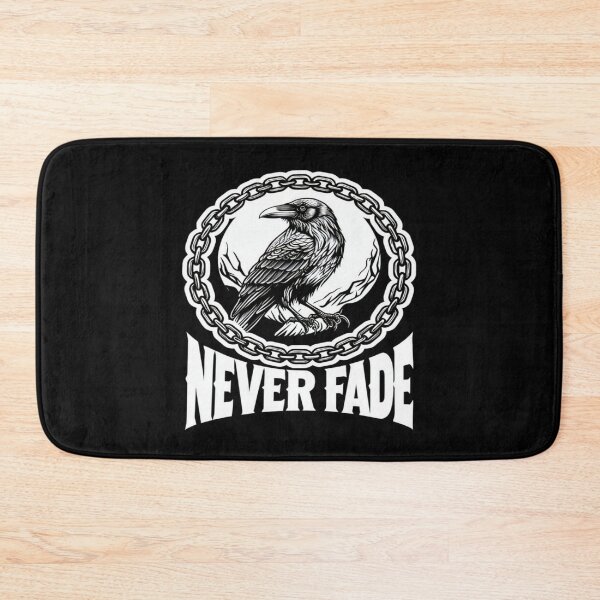 Item preview, Never Fade Raven – Gothic Bird Illustration with Chain Circle on Black Background for Dark Aesthetic designed and sold by Bright Nest Studio.