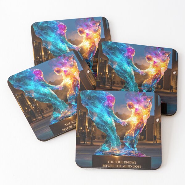Item preview, When Souls Recognize Each Other | Surreal Ethereal Connection Soul Art Print designed and sold by VisionaryVeils.