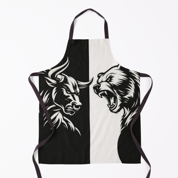 Item preview, Bull vs Bear Rivalry – High Contrast Animal Battle Art | Bold Black & White Line Illustration for Apparel & Stickers designed and sold by zevorgue.