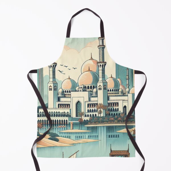 Item preview, Abu Dhabi Ukiyo-e Landscape – Sheikh Zayed Grand Mosque & Desert Skyline designed and sold by Vandy Fullam.