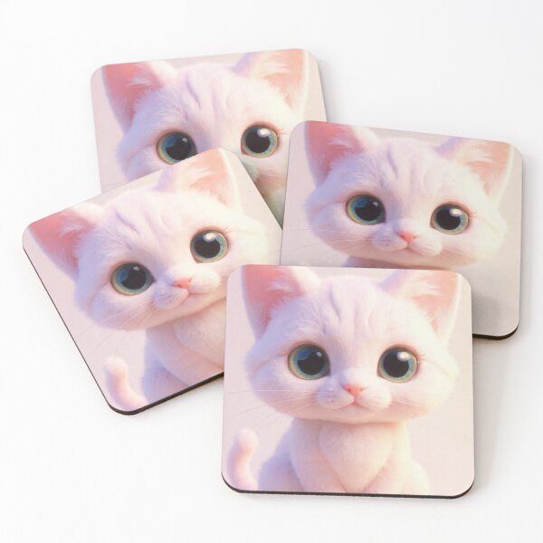 Item preview, Cute Pastel Kitten – Pink Kawaii Cat designed and sold by Chicbyvalde973.