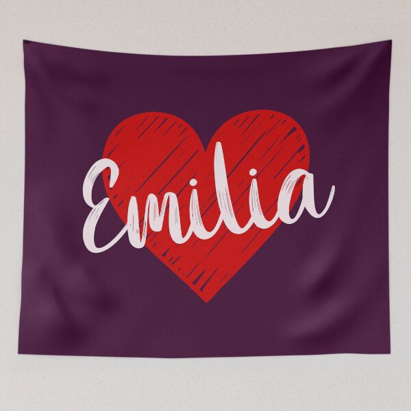 Item preview, Emilia Name Red Heart  designed and sold by Jeallan Designs.