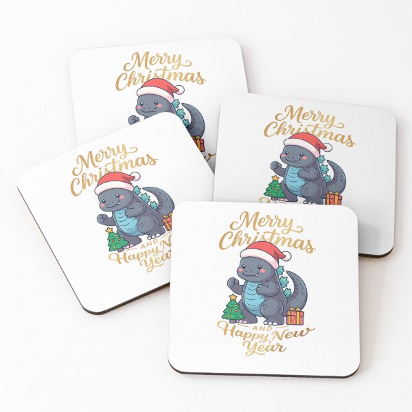 Item preview, godzilla cute monster merry christmas illustration designed and sold by sabartgunpla.
