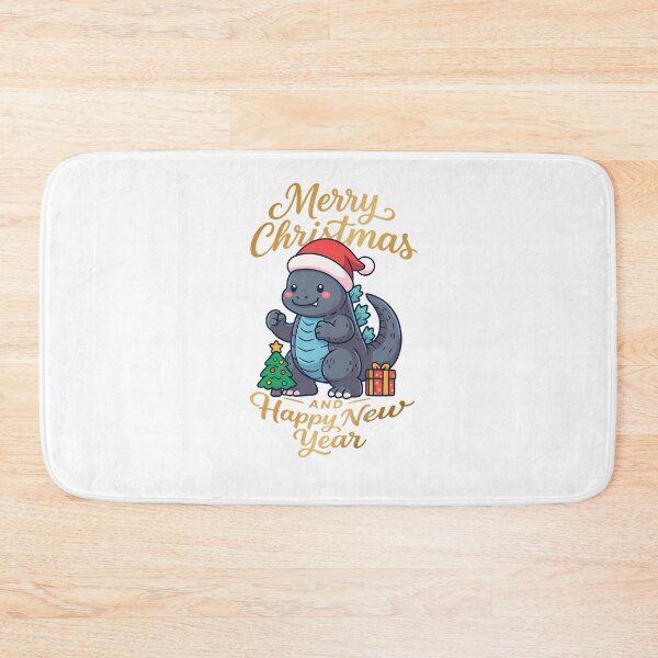 Item preview, godzilla cute monster merry christmas illustration designed and sold by sabartgunpla.