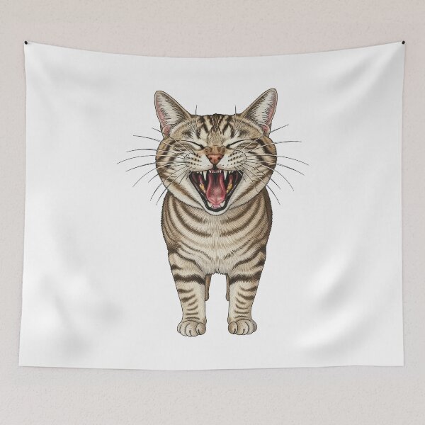 Item preview, Cute Screaming Tabby Cat Funny Animal Face designed and sold by TeeARTHY.