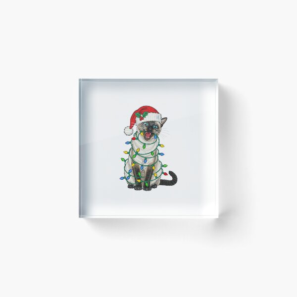 Item preview, Siamese Cat Christmas Lights Holiday Humor designed and sold by TeeARTHY.