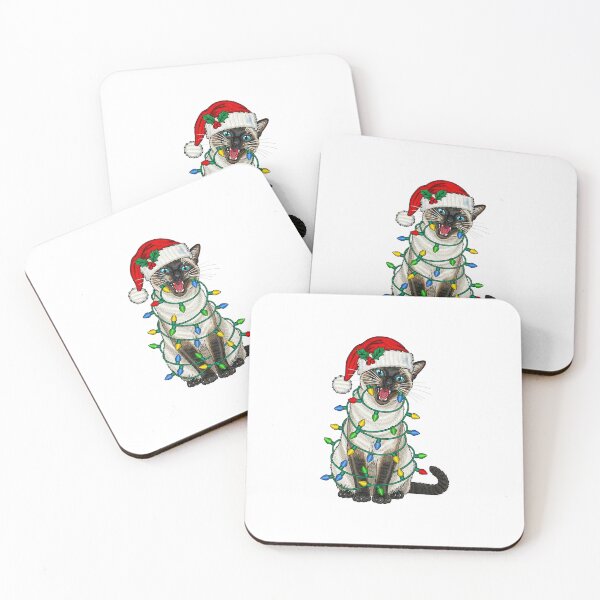 Item preview, Siamese Cat Christmas Lights Holiday Humor designed and sold by TeeARTHY.