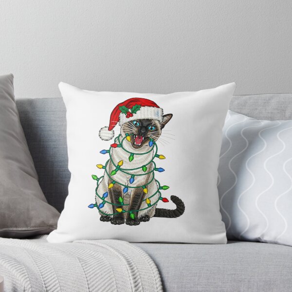 Item preview, Siamese Cat Christmas Lights Holiday Humor designed and sold by TeeARTHY.