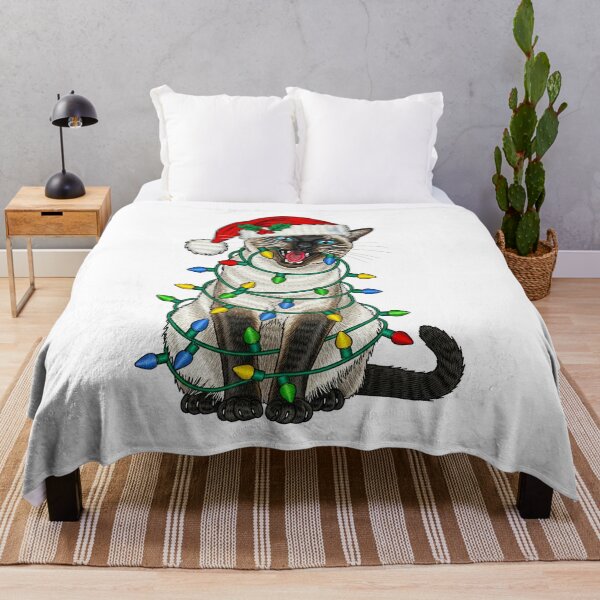 Item preview, Siamese Cat Christmas Lights Holiday Humor designed and sold by TeeARTHY.