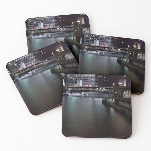 Item preview, Chicago River at night in the 1980's designed and sold by KWAPhoto.