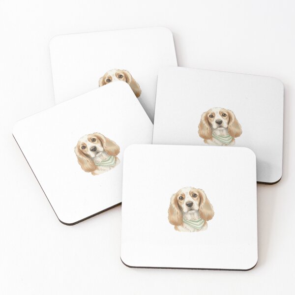 Item preview, Spaniel With Bandana – Sweet & Elegant Dog Illustration designed and sold by kimbo1106.