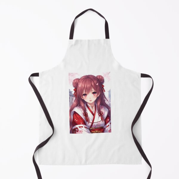 Item preview, Beautiful Anime Miko Girl Portrait | Red Kimono Cherry Blossom Waifu designed and sold by iloveanimechibi.