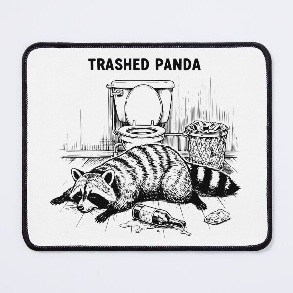 Item preview, Trashed Panda Funny Drunk Racoon designed and sold by BornBorn.