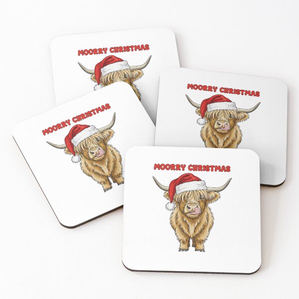 Item preview, Moorry Christmas Highland Cow Santa Hat designed and sold by TeeARTHY.