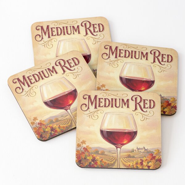 Item preview, MEDIUM RED BALANCED BEAUTY Vintage 1950s Autumn Vineyard Poster designed and sold by Cozy-Old-Pub.