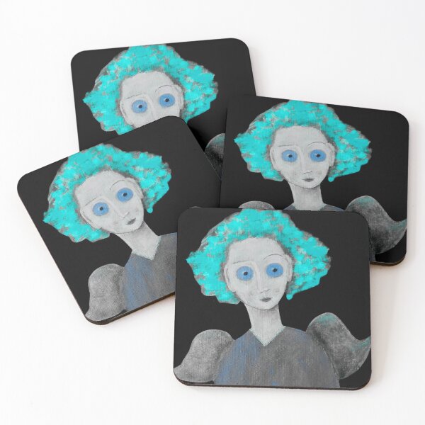 Item preview, Blue eyed angel portrait designed and sold by MaPerle.