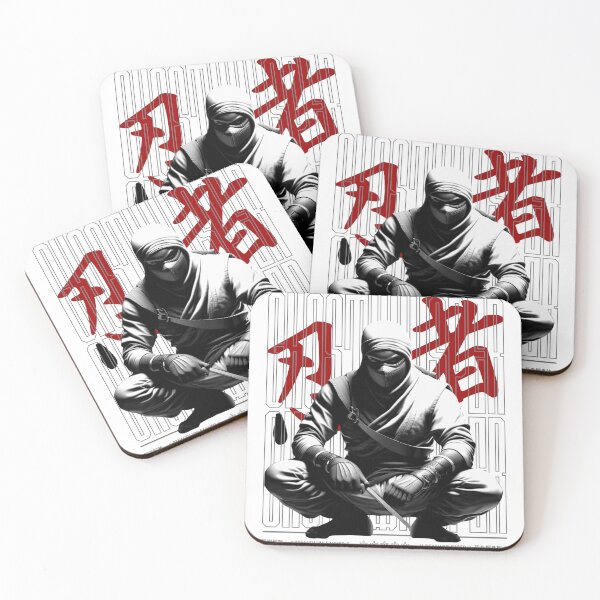 Item preview, Japanese Ninja Graphic Art in Black and White for Modern Streetwear Aesthetic designed and sold by MKDSN.