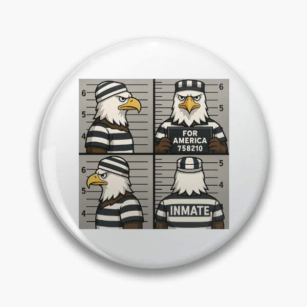 Item preview, Bald Eagle Inmate Mugshot America Satire designed and sold by Annaart08.