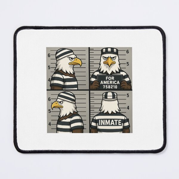 Item preview, Bald Eagle Inmate Mugshot America Satire designed and sold by Annaart08.