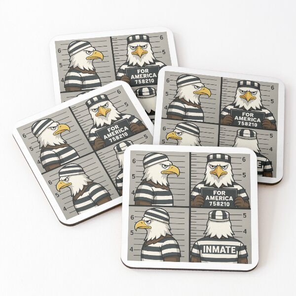 Item preview, Bald Eagle Inmate Mugshot America Satire designed and sold by Annaart08.