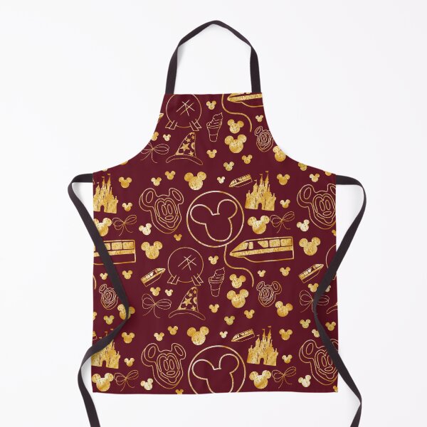 Item preview, Golden Holiday Theme Park Icons Pattern Festive Maroon & Gold Christmas Design designed and sold by annebmeadows.