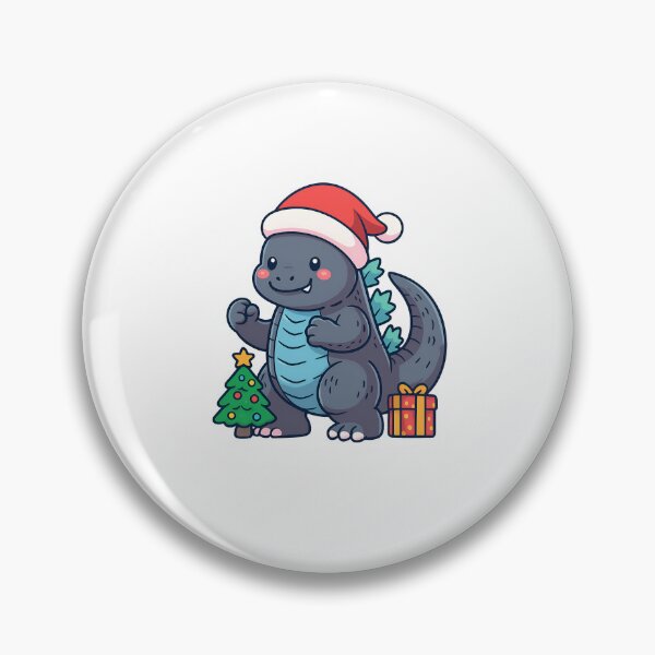 Item preview, vector godzilla cute monster merry christmas illustration designed and sold by sabartgunpla.