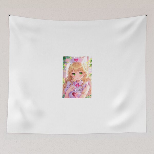 Item preview, Cute Blonde Nurse Girl Close-up Portrait | Caring Medical Waifu designed and sold by iloveanimechibi.