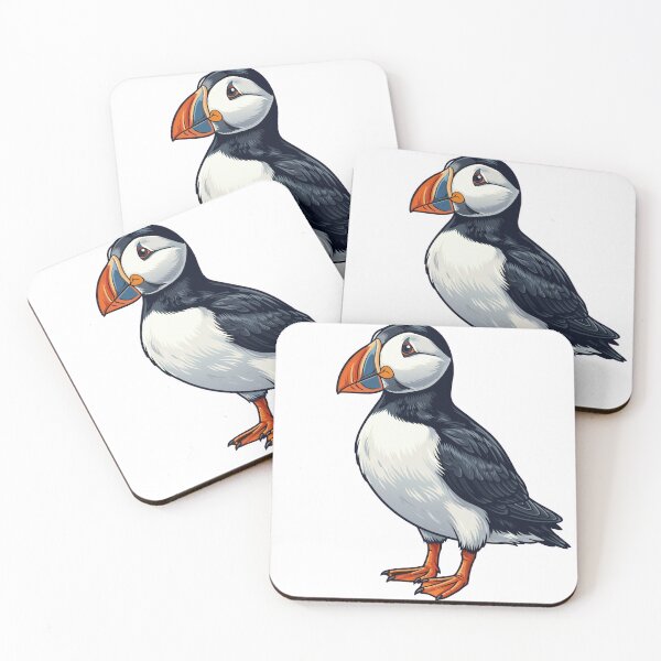 Item preview, Atlantic Puffin Artwork – Adorable Bird Drawing designed and sold by Royalsticker.