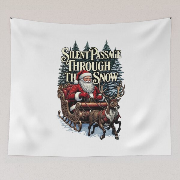 Item preview, Nostalgic Santa T-Shirt, Snowy Woods Passage, Premium Intricate Christmas Graphic designed and sold by YMLux.