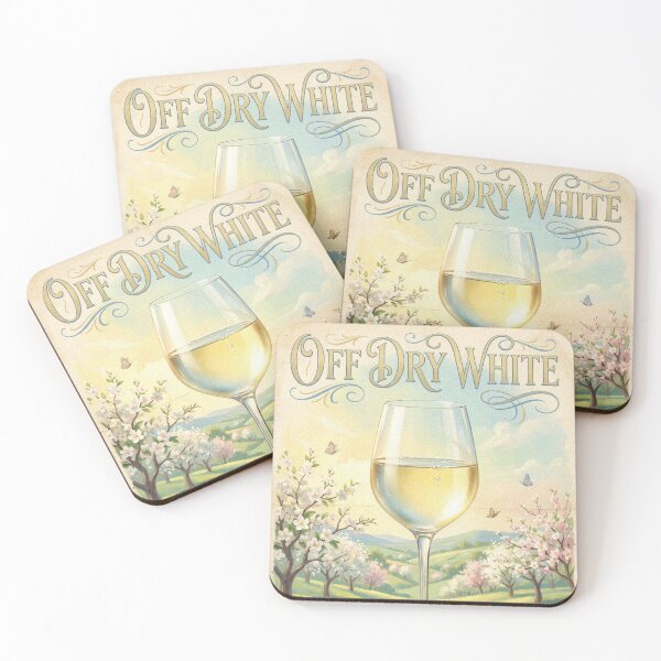 Item preview, OFF DRY WHITE GENTLE SWEET WHISPER Vintage 1950s Spring Blossom Poster designed and sold by Cozy-Old-Pub.