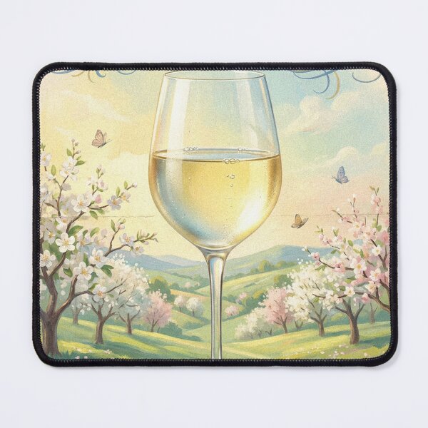 Item preview, OFF DRY WHITE GENTLE SWEET WHISPER Vintage 1950s Spring Blossom Poster designed and sold by Cozy-Old-Pub.