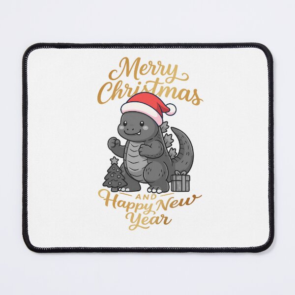 Item preview, gold godzilla cute monster merry christmas illustration designed and sold by sabartgunpla.
