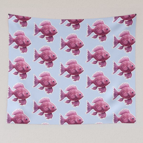 Item preview, Beautiful Pink Fish, Zodiac Water Sign Pisces designed and sold by Sugar Wisdom .