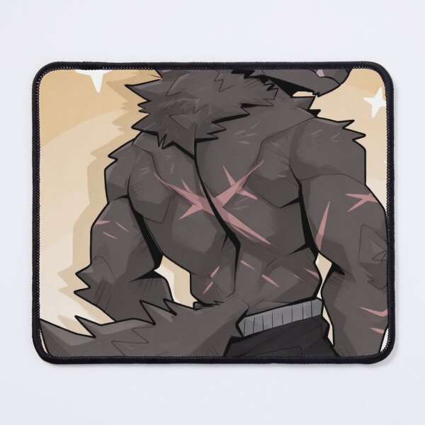 Item preview, Handsome Scarred Grey Wolf Showing Off Back designed and sold by KaMow.