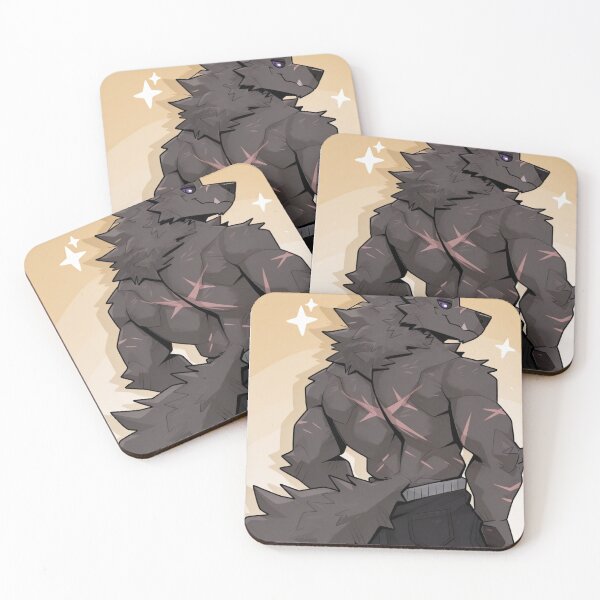 Item preview, Handsome Scarred Grey Wolf Showing Off Back designed and sold by KaMow.