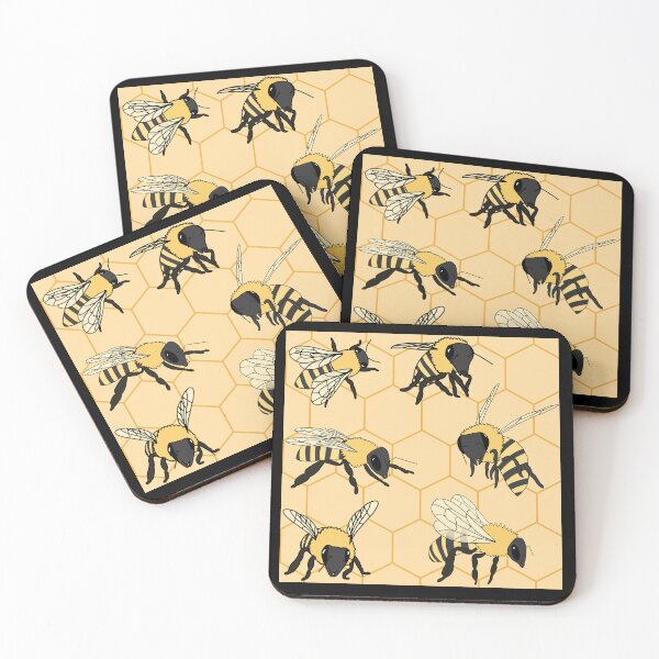 Item preview, bees designed and sold by Leapingdoe.