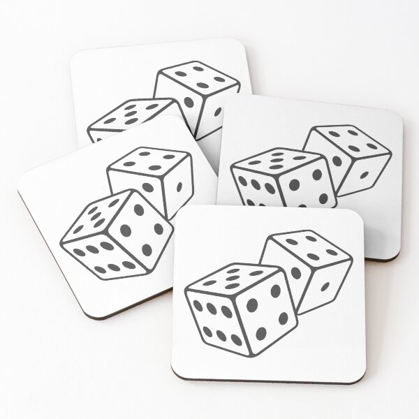 Item preview, Two White Dice in Midair: A Silhouette Image Conveying Luck, Chance, and Gambling Theme designed and sold by Bure-NS.